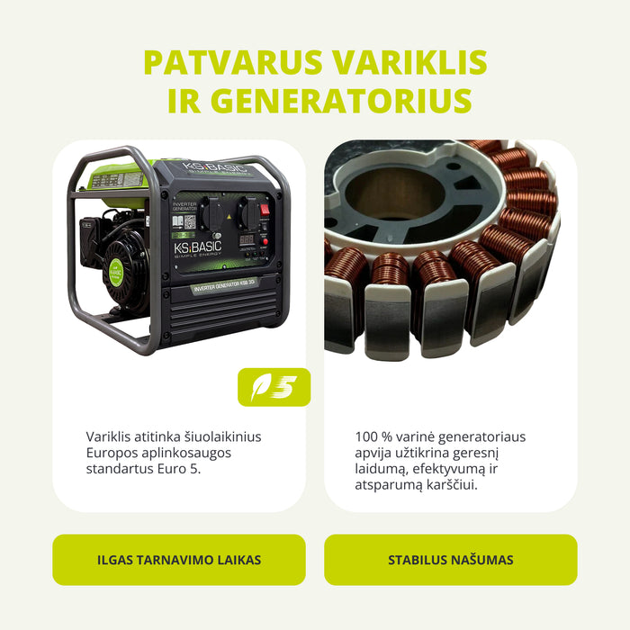 Inverterinis generatorius KSB 30i