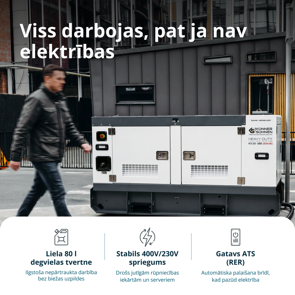 Trīsfāzu dīzeļģenerators KS 22-3BE