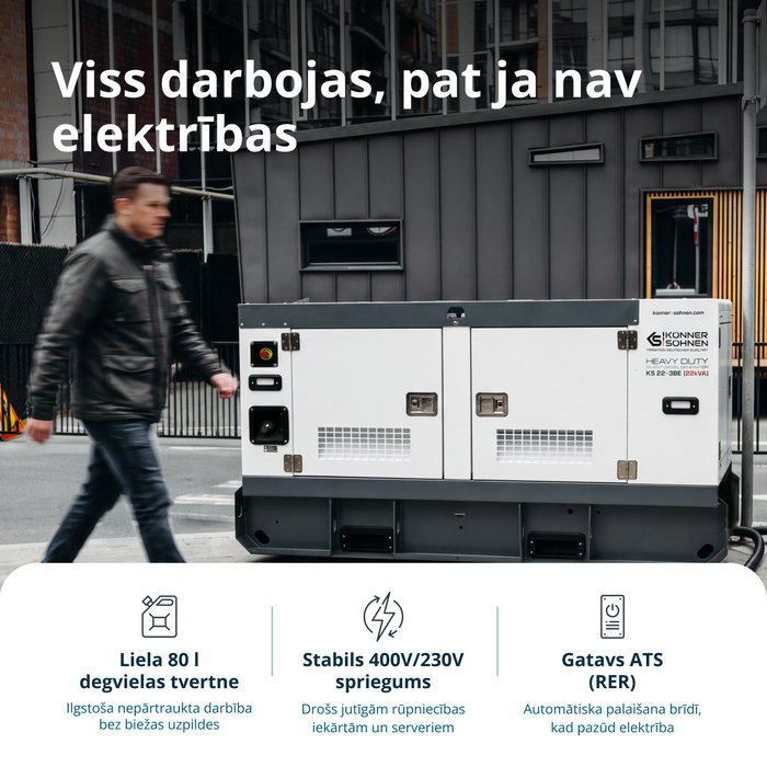 Trīsfāzu dīzeļģenerators KS 22-3BE