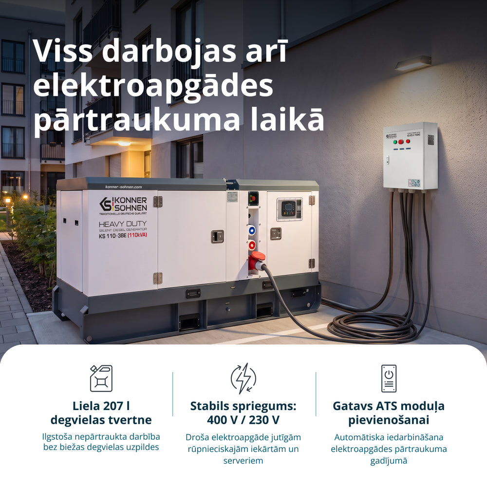 Trīsfāzu dīzeļģenerators KS 110-3BE