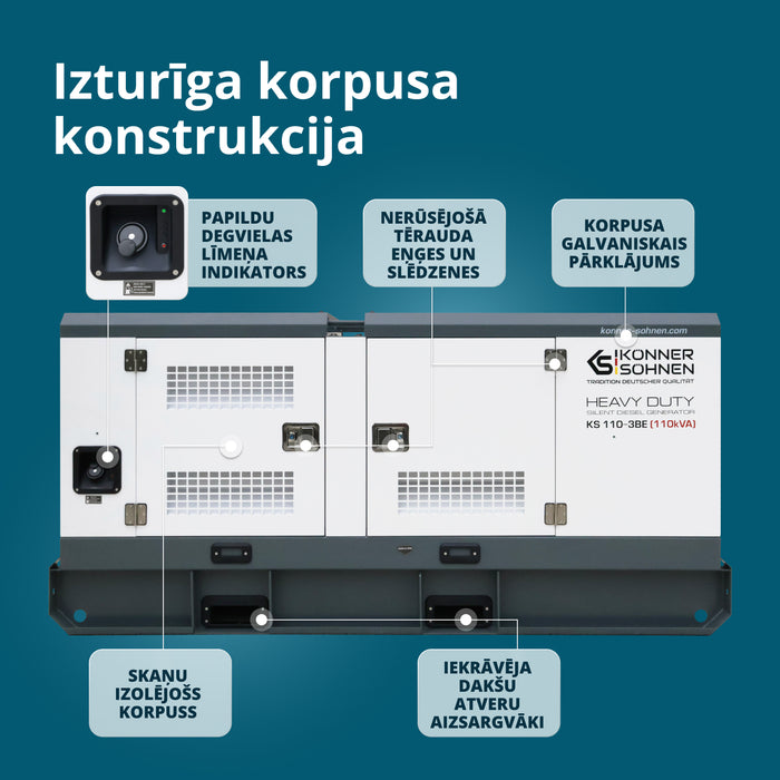 Trīsfāzu dīzeļģenerators KS 110-3BE