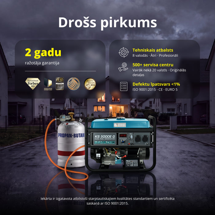 LPG/Benzīna ģenerators "Könner & Söhnen" KS 5000E G