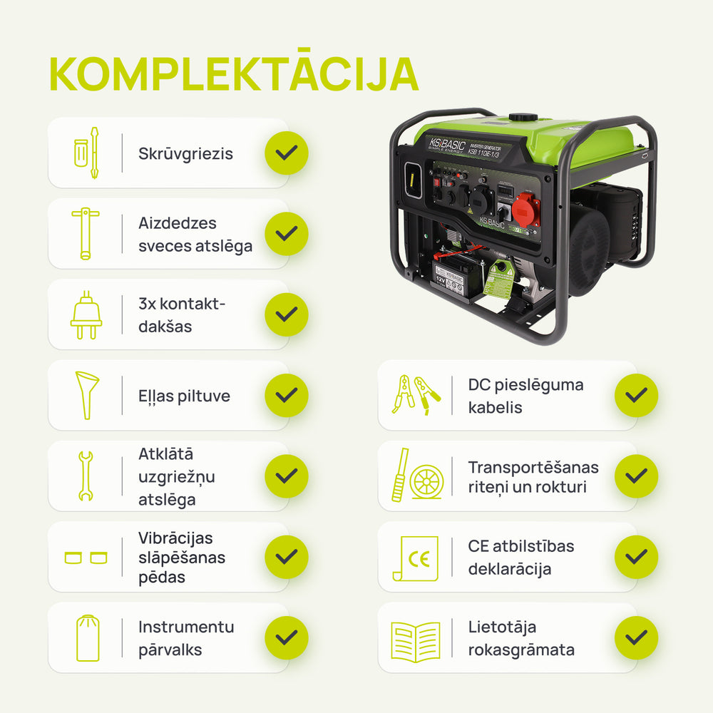 Invertora ģenerators KSB 110iE-1/3