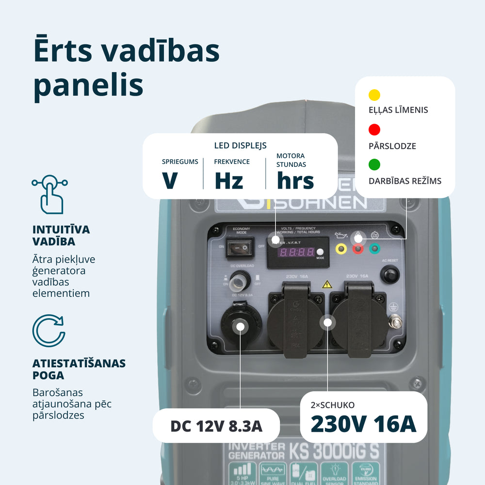 LPG/benzīna invertora ģenerators KS 3000iG S