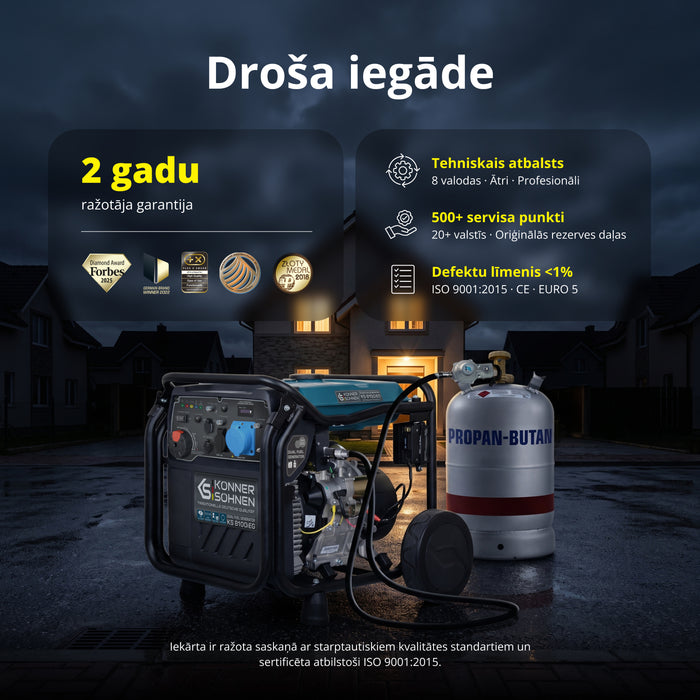 LPG/benzīna invertora ģenerators KS 8100iEG