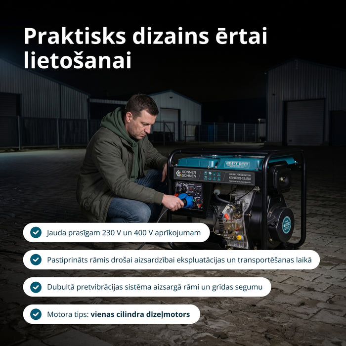 Dīzeļģenerators "Könner & Söhnen" KS 9100HDE-1/3 ATSR (EURO V)