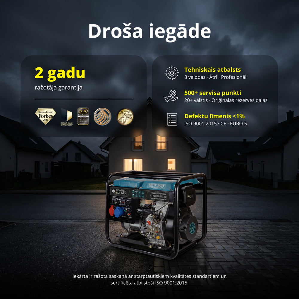 Dīzeļģenerators "Könner & Söhnen" KS 9100HDE-1/3 ATSR (EURO V)