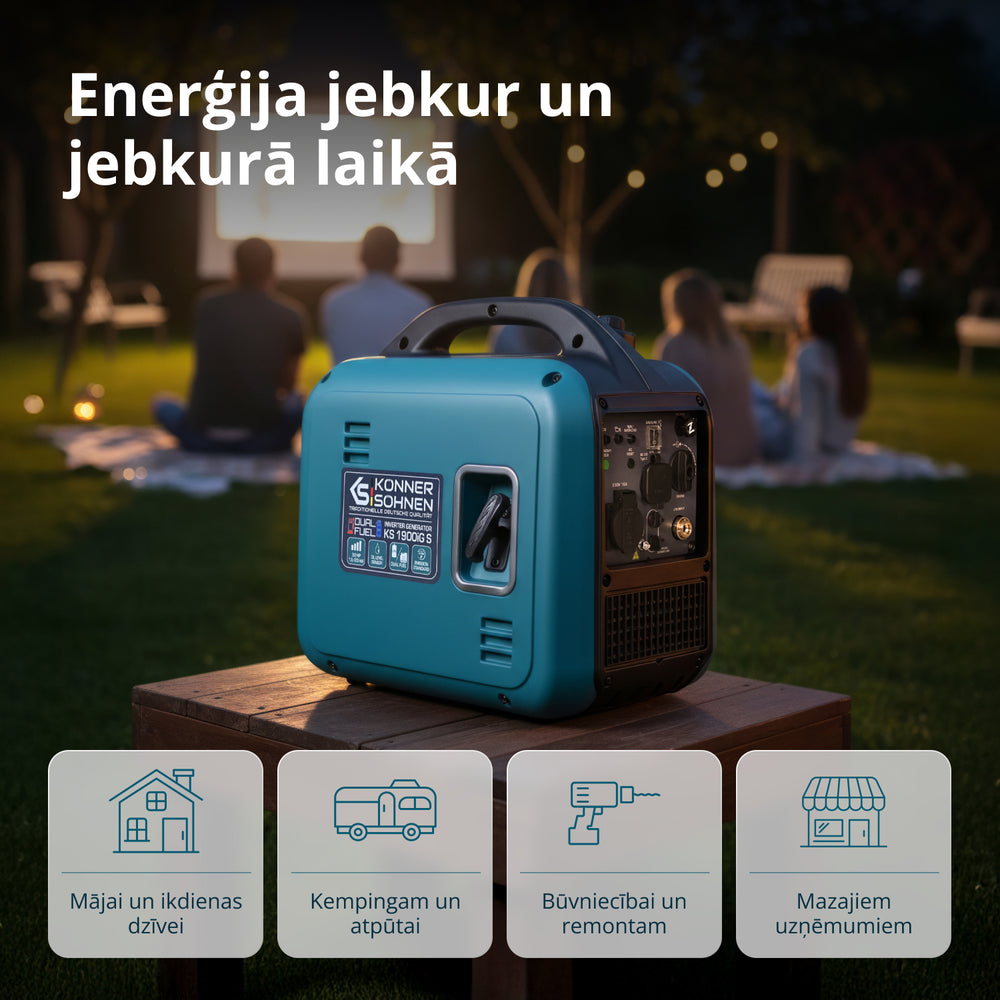 Invertora ģenerators (LPG/benzīns) KS 1900iG S