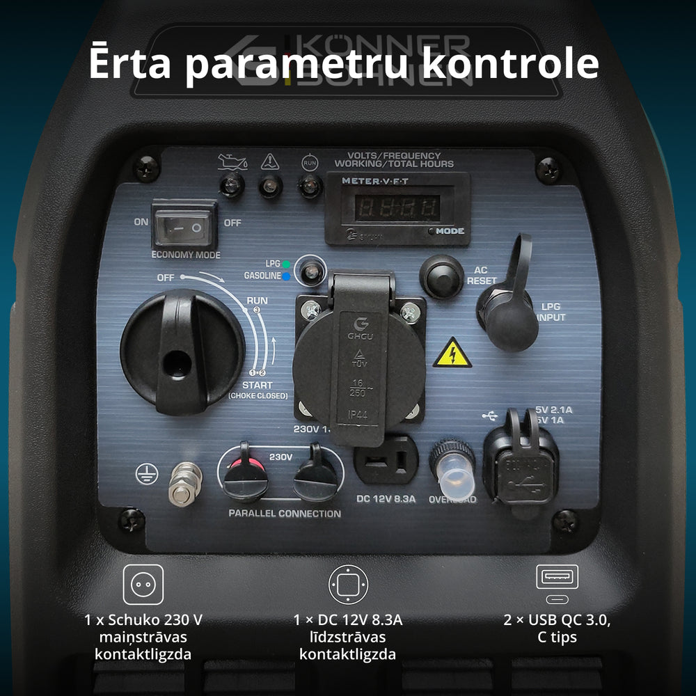 LPG/benzīna invertora ģenerators KS 3100iG S