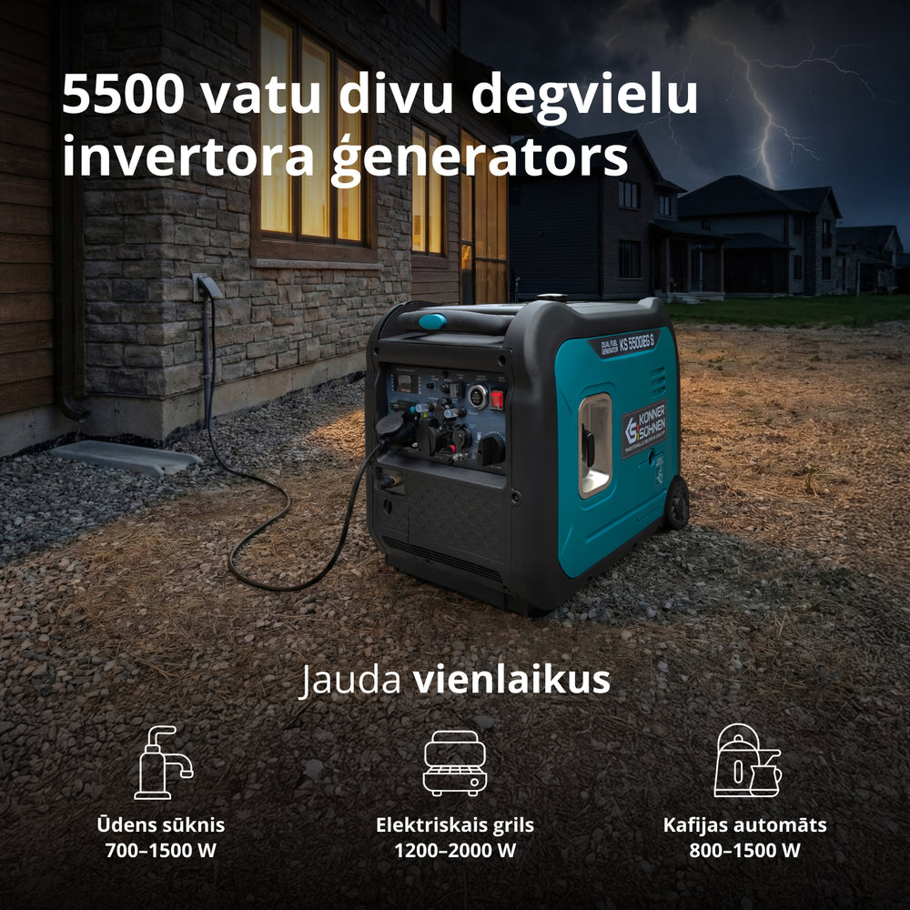 LPG/benzīna invertora ģenerators KS 5500iEG S