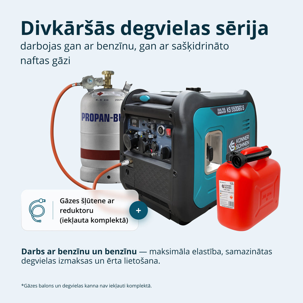 LPG/benzīna invertora ģenerators KS 5500iEG S