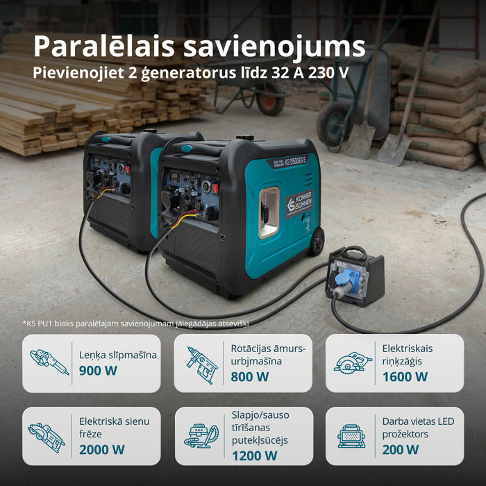 LPG/benzīna invertora ģenerators KS 5500iEG S