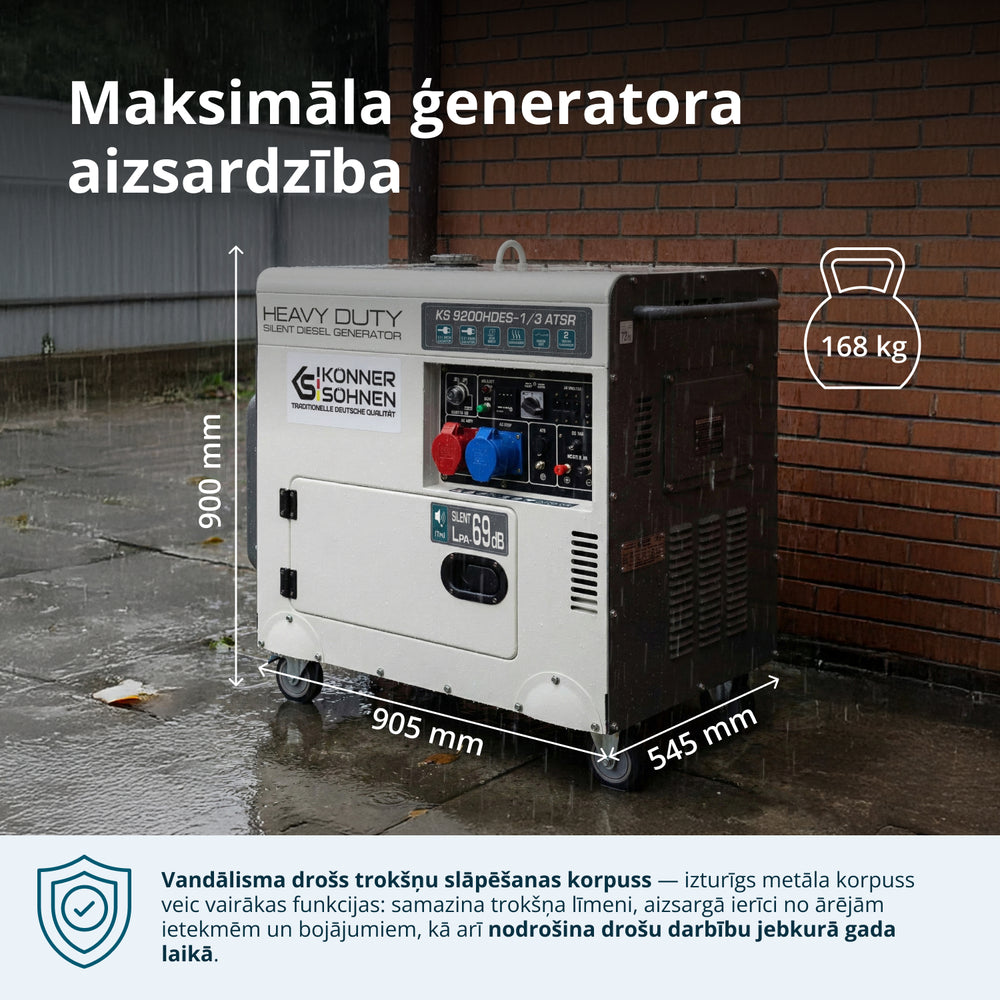 Dīzeļģenerators "Könner & Söhnen" KS 9200HDES-1/3 ATSR (EURO V)