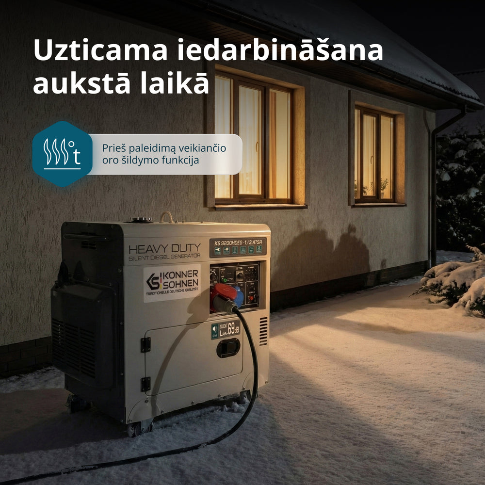 Dīzeļģenerators "Könner & Söhnen" KS 9200HDES-1/3 ATSR (EURO V)