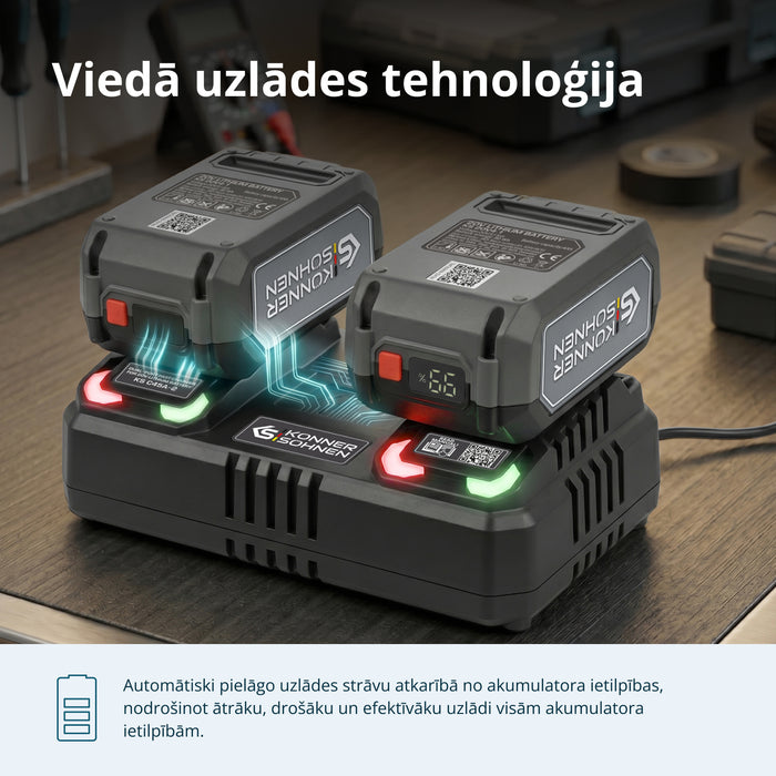 Divu lādētājs uzlādējamām baterijām 20V KS C45A-2
