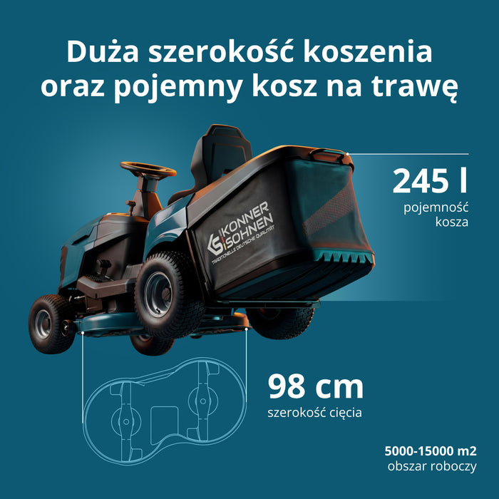 Traktor spalinowy kosiarka do trawy KS 98TMG-H