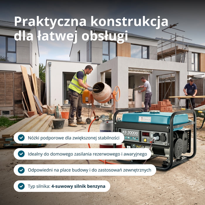 Generator benzynowo-gazowy „Könner & Söhnen” KS 3000G