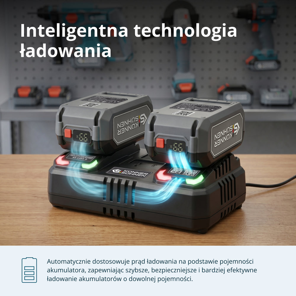 Töltő 20V lítium akkumulátorhoz KS C35A-2