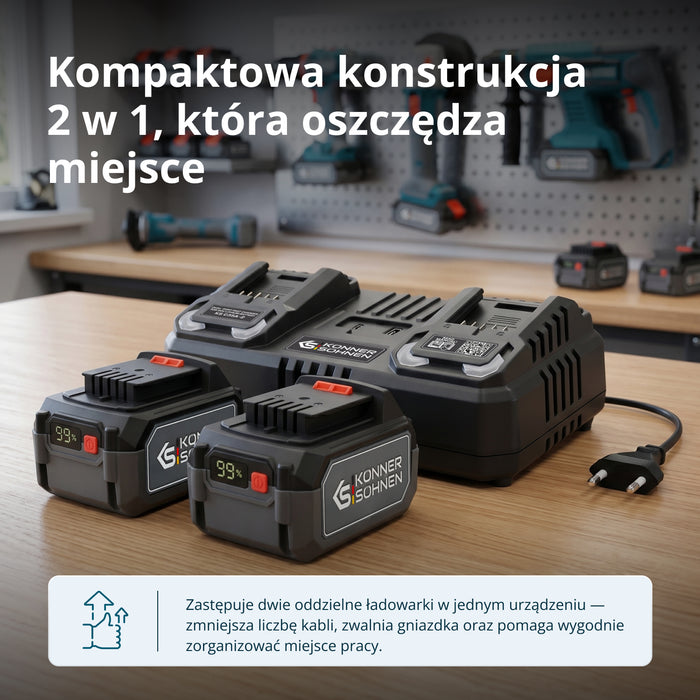 Töltő 20V lítium akkumulátorhoz KS C35A-2