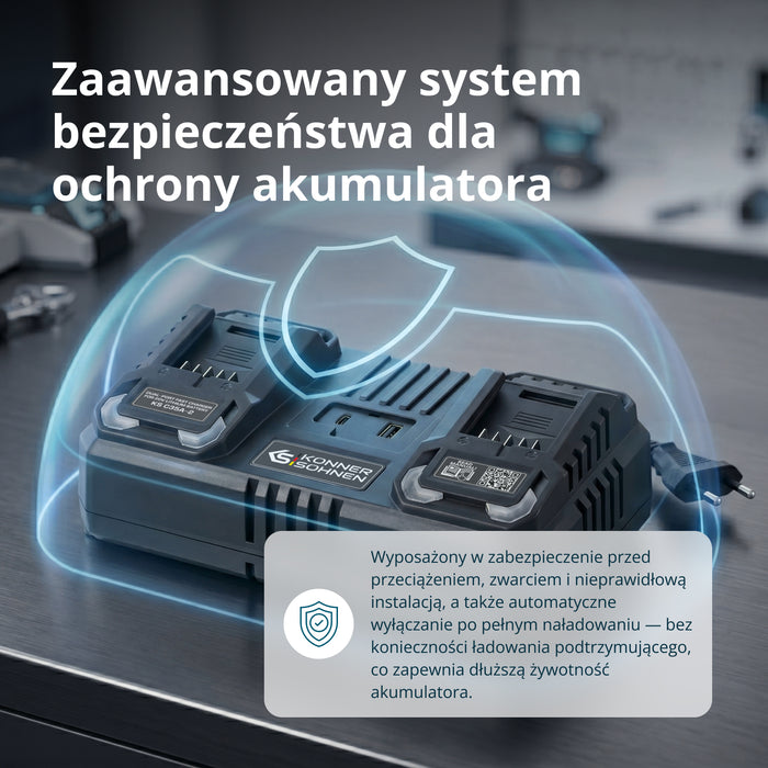 Töltő 20V lítium akkumulátorhoz KS C35A-2