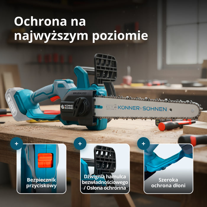 Vezeték nélküli Mini Láncfűrész KS MCS20V-12 KÉSZLET
